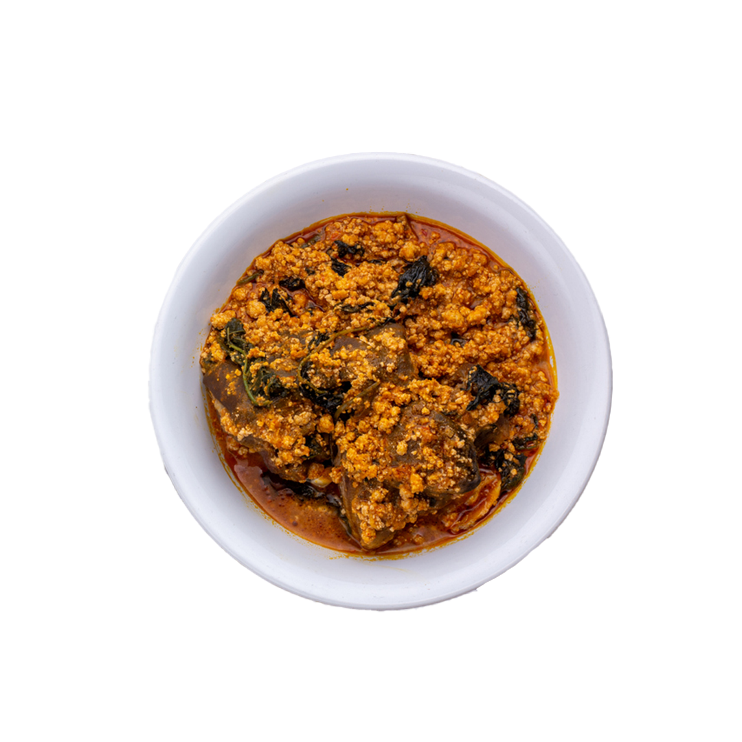 Egusi soup and pouded yam