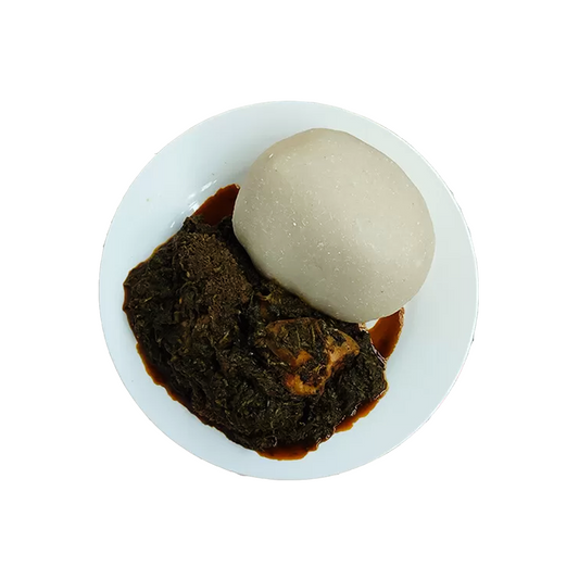 Black Soup and Pounded yam