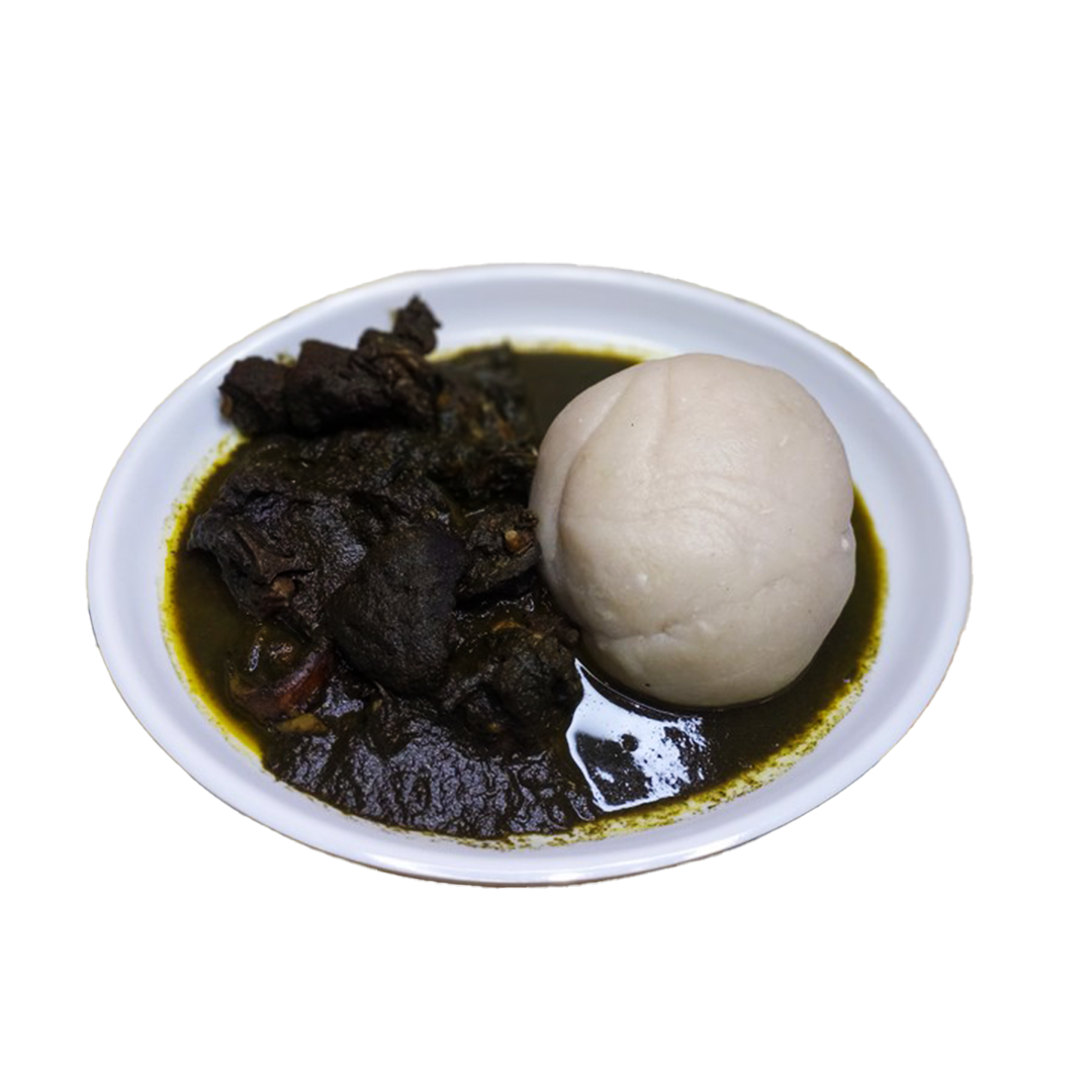 Black Soup and Pounded yam